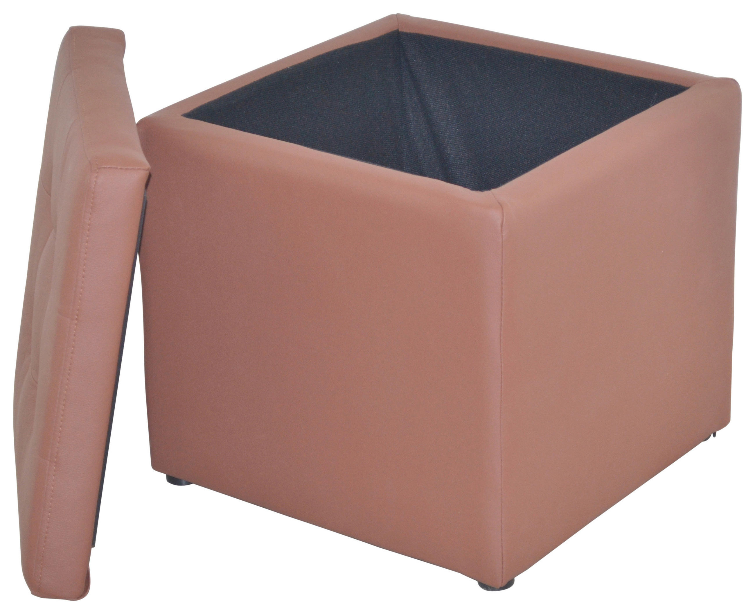 SITZWÜRFEL Uni Braun  - Braun, Design, Kunststoff (41/41/40cm) - MID.YOU