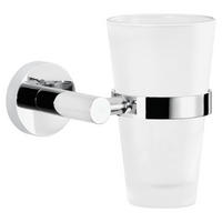 MUNDSPÜLBECHER EXXCELLENT  - Chromfarben/Weiß, Basics, Glas/Metall (13/12/10cm) - Tesa