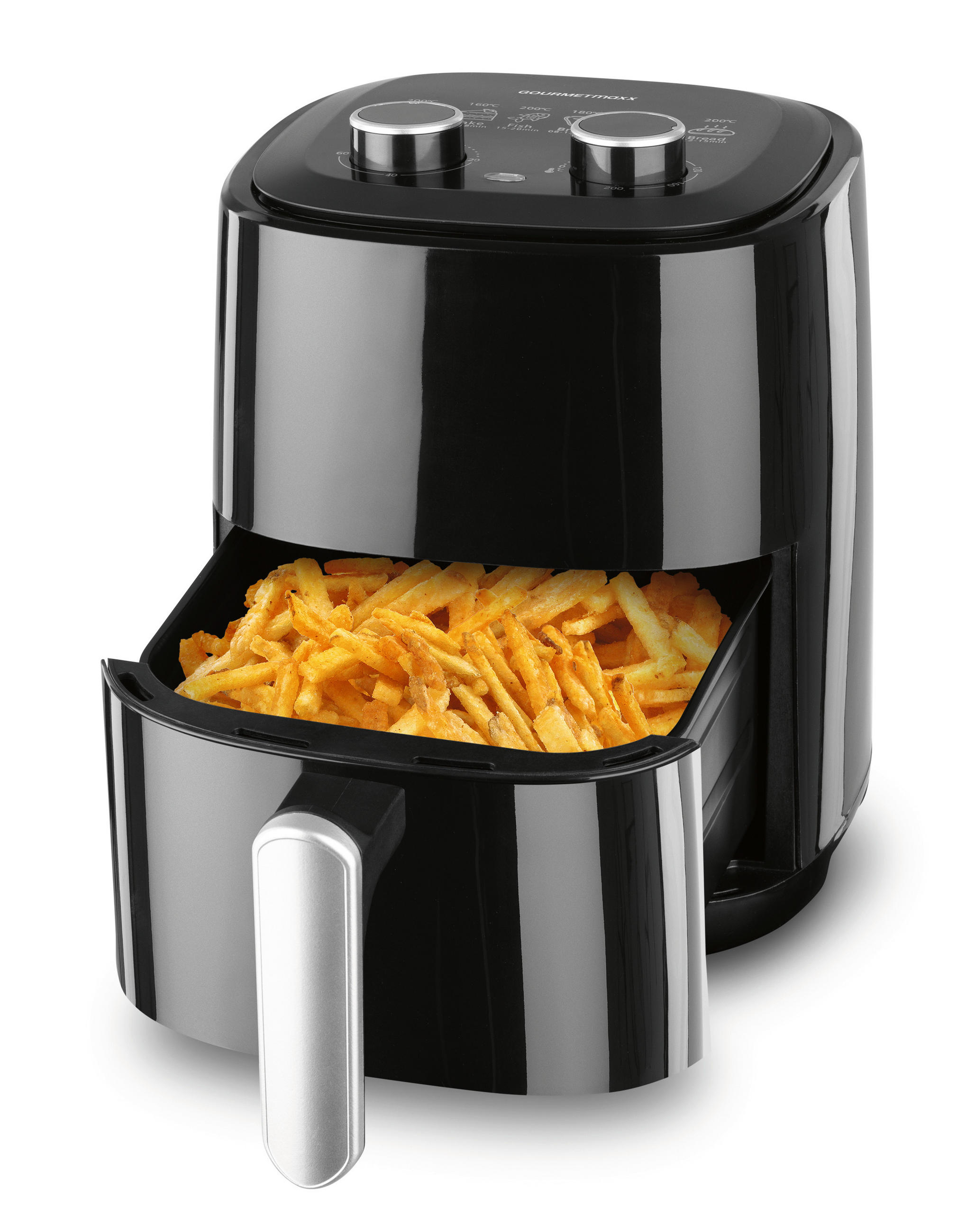 HEIßLUFTFRITTEUSE GOURMETmaxx 3,1 L  - Silberfarben/Schwarz, Basics, Kunststoff/Metall (29/22,5/29,5cm)
