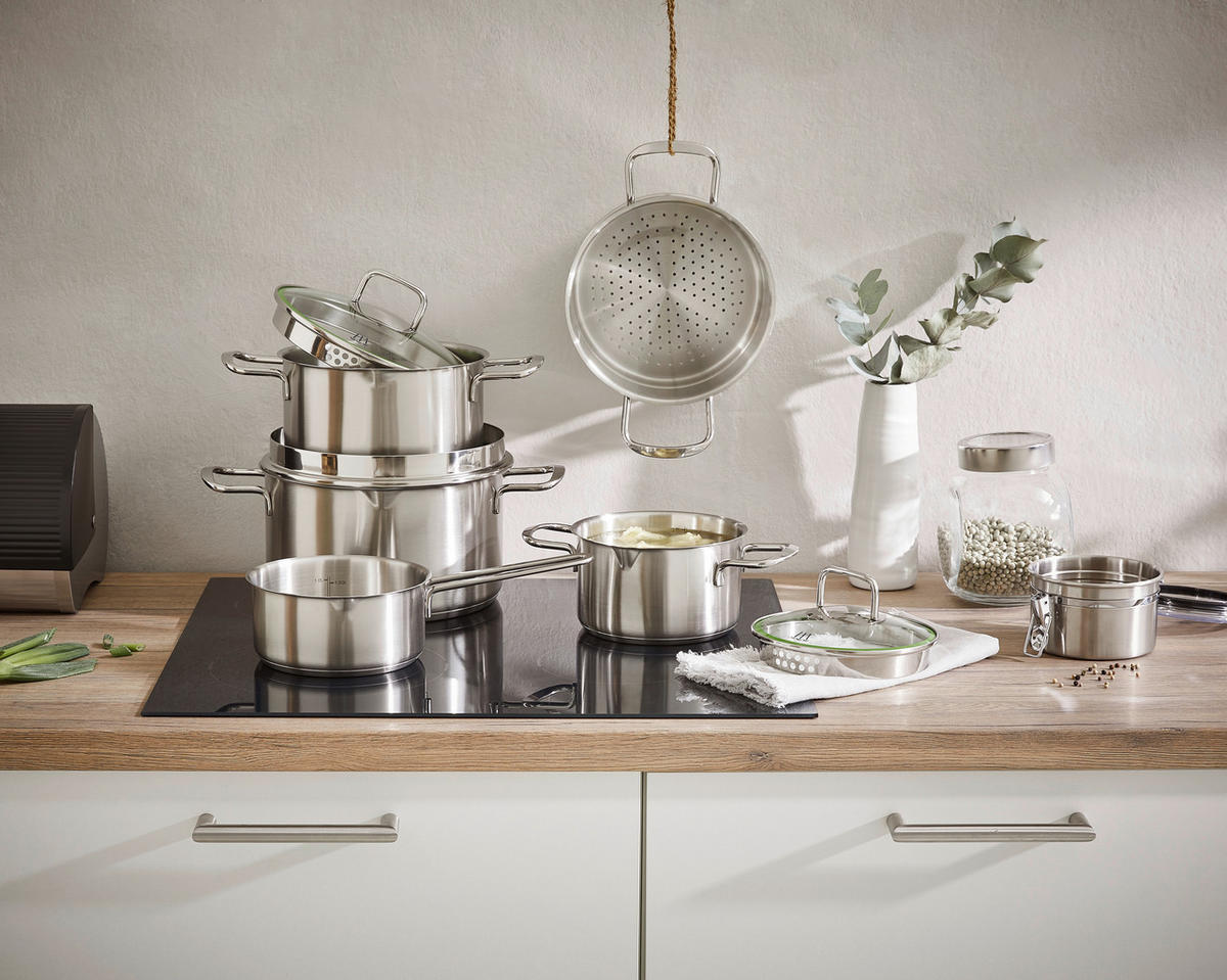 SET DE OALE 5 piese  - culoare inox, Design, sticlă/metal - Chefkoch+Fackelmann