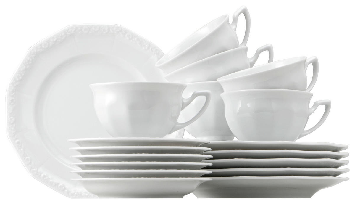 KAFFEESERVICE Weiß Maria weiß 18-teilig  - Weiß, Basics, Keramik - Rosenthal