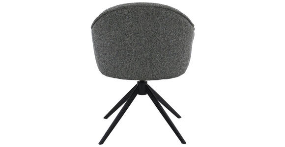 ARMLEHNSTUHL  Sitzfläche 360° drehbar, automatische Rückholfunktion Webstoff  - Dunkelgrün/Schwarz, Design, Textil/Metall (66/83/64cm) - Novel