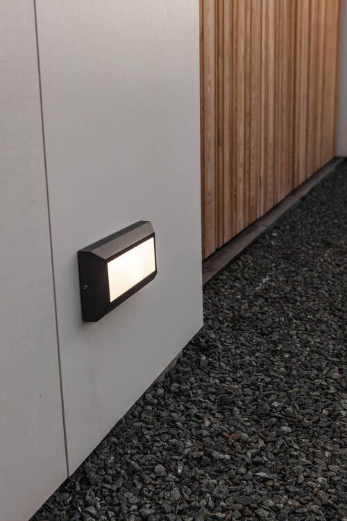 LED-AUßENLEUCHTE Helena   - Anthrazit/Opal, Design, Kunststoff/Metall (23/10,1/3,2cm)