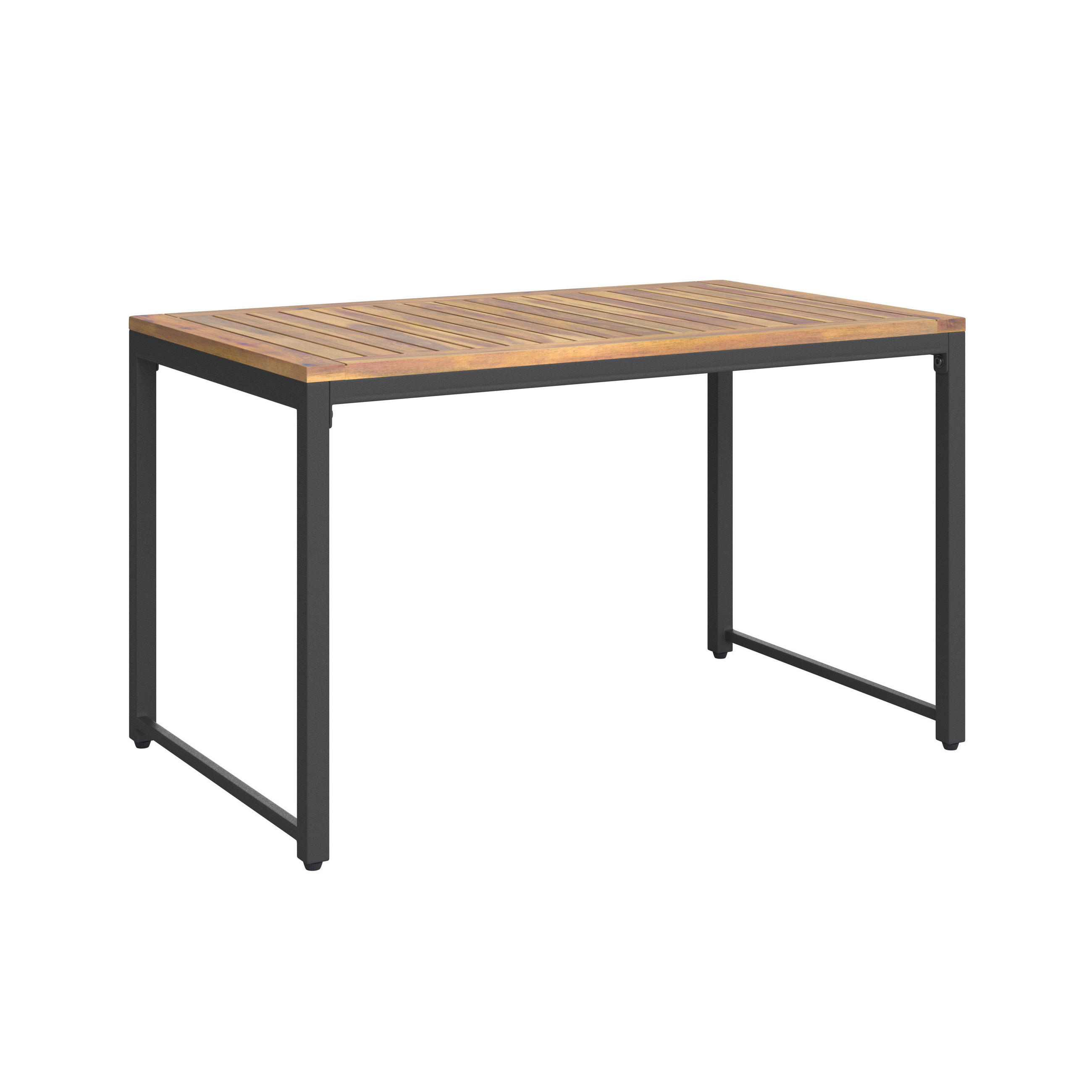 ZAHRADNÍ STOLEK, dřevo, kov, 100/42/60 cm - černá/přírodní barvy, Moderní, kov/dřevo (100/42/60cm) - Ambia Garden