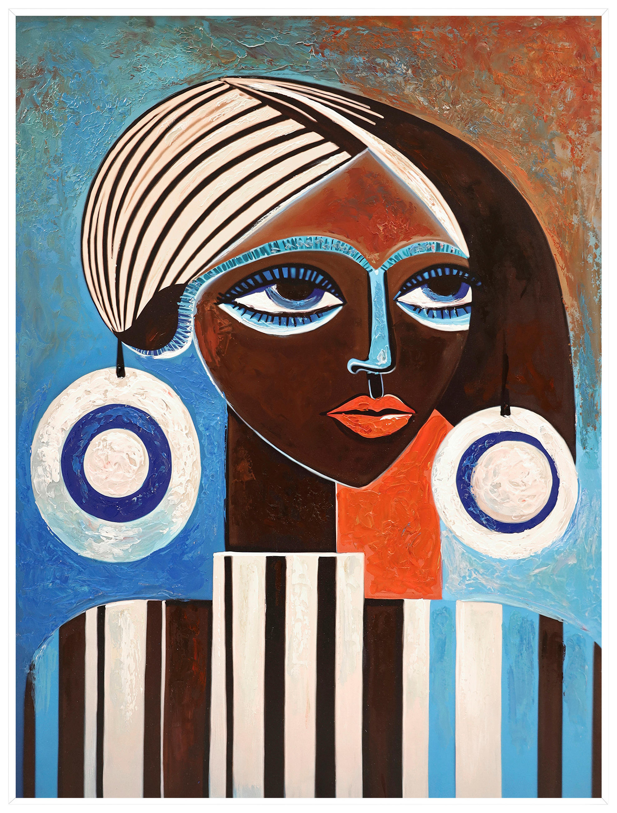 ÖLGEMÄLDE Menschen 60/80 cm  - Multicolor/Weiß, Trend, Holzwerkstoff (60/80cm) - Monee