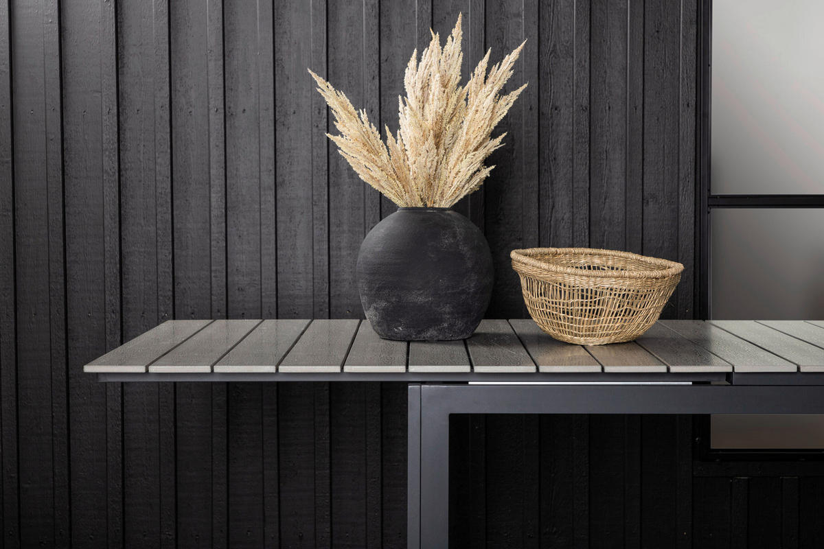 GARTENTISCH 229/100/75 cm  - Schwarz/Grau, MODERN, Kunststoff/Metall (229/100/75cm) - Gardenson