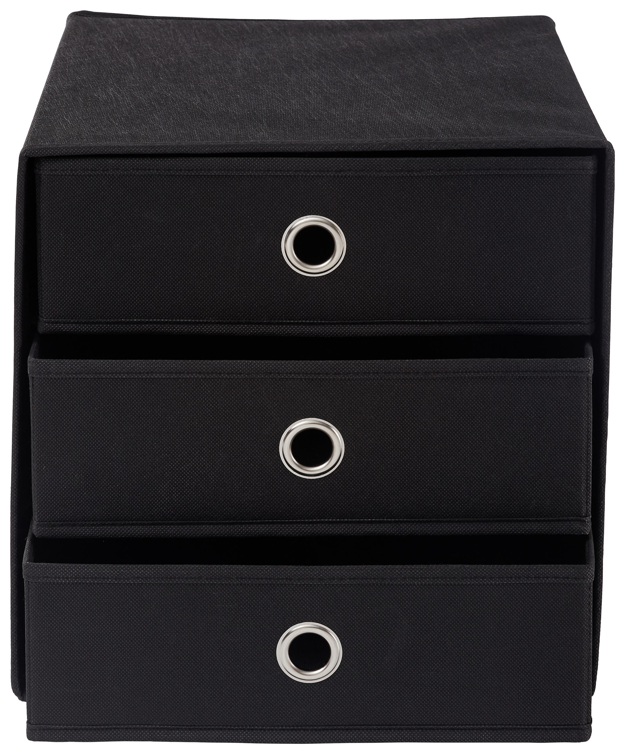 FALTBOX - Silberfarben/Schwarz, Design, Karton/Textil (32/32/31,5cm) - Carryhome