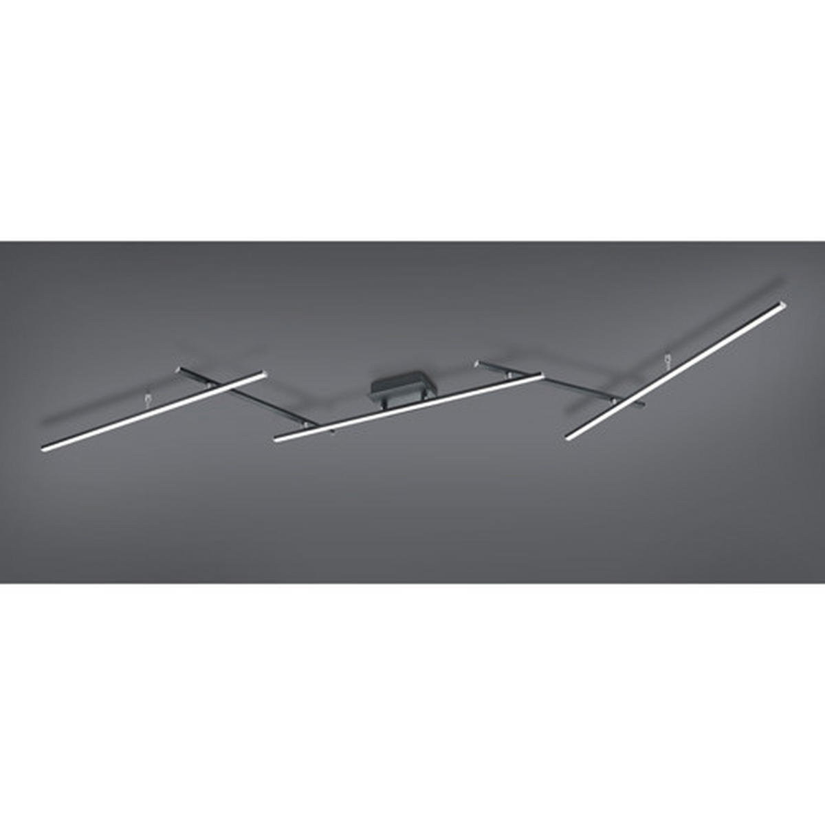 LED-DECKENLEUCHTE 22 W     - Weiss/Schwarz, Design, Kunststoff/Metall (245/8,5/50cm) - Trio Leuchten