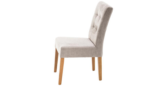 STUHL Webstoff Beige - Eichefarben/Beige, KONVENTIONELL, Holz/Textil (48/95/61cm) - Carryhome