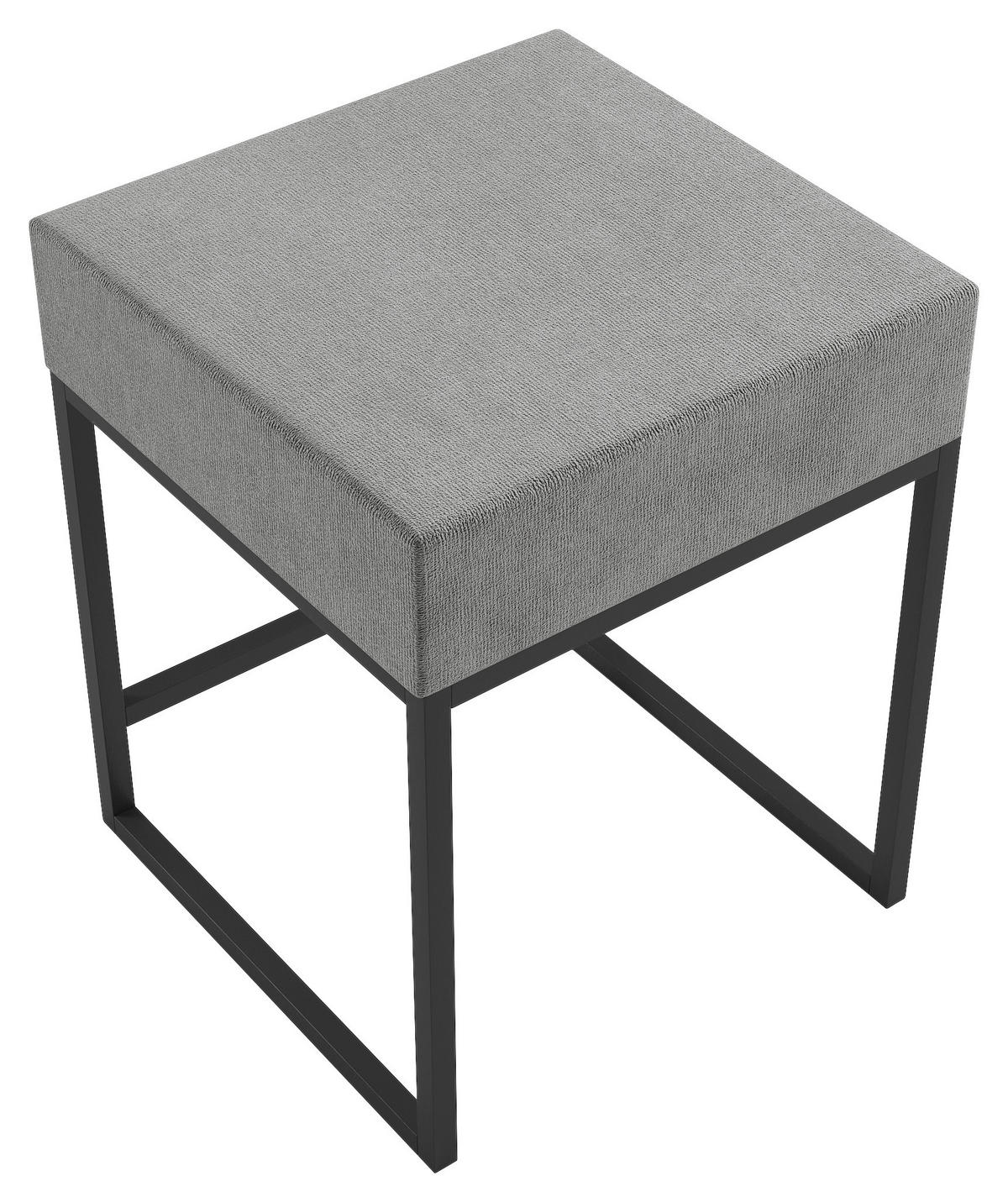 NACHTSCHRANK 45/55/45 cm  - Schwarz/Grau, Design, Textil/Metall (45/55/45cm) - Esposa