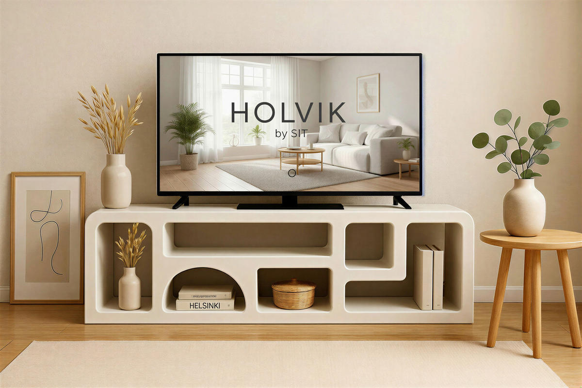 LOWBOARD  in 160/50/40 cm  - Weiß, Design, Holzwerkstoff/Stein (160/50/40cm) - MID.YOU