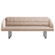 SITZBANK 255/89/68 cm Flachgewebe Beige Metall  - Beige/Schwarz, Design, Textil/Metall (255/89/68cm) - Dieter Knoll