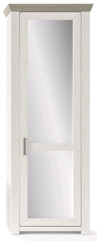GARDEROBENSCHRANK  in 74,5/206,6/42,2 cm  - Chromfarben/Eichefarben, Basics, Holzwerkstoff/Metall (74,5/206,6/42,2cm) - SetOne by Musterring