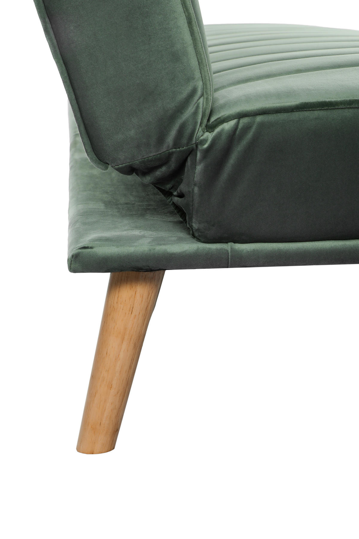 SCHLAFSOFA Samt Mintgrün  - Naturfarben/Mintgrün, Design, Holz/Textil (180/81/86cm) - P & B