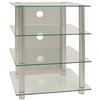 PHONOTISCH Metall, Glas Silberfarben  - Silberfarben, KONVENTIONELL, Glas/Metall (54/70/45cm) - MID.YOU
