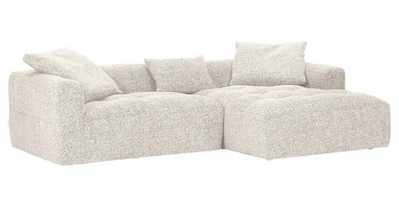 ECKSOFA  in Chenille Creme, Beige  276/170 cm  - Beige/Creme, KONVENTIONELL, Kunststoff/Textil (276/170cm) - Carryhome