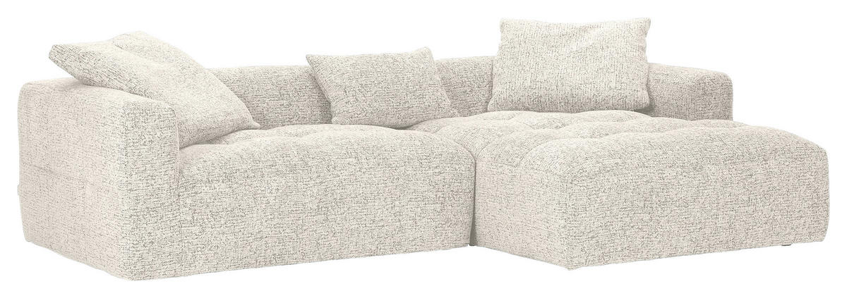 ECKSOFA Creme, Beige Chenille  - Beige/Creme, KONVENTIONELL, Kunststoff/Textil (276/170cm) - Carryhome