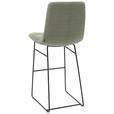 BARHOCKER in Textil Graugrün  - Schwarz/Graugrün, Design, Textil/Metall (52/122/66cm) - Dieter Knoll