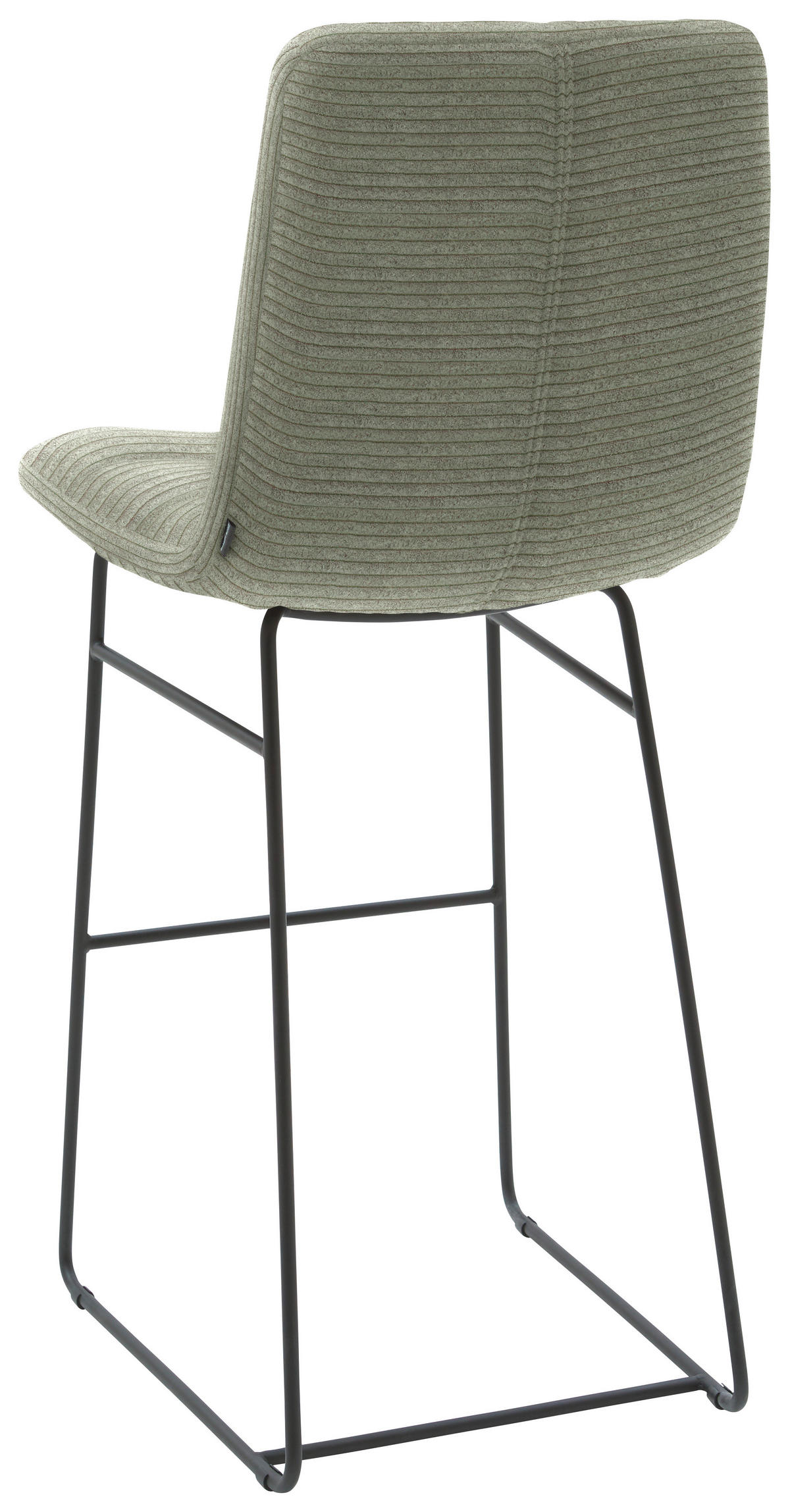 BARHOCKER in Textil Graugrün  - Schwarz/Graugrün, Design, Textil/Metall (52/122/66cm) - Dieter Knoll