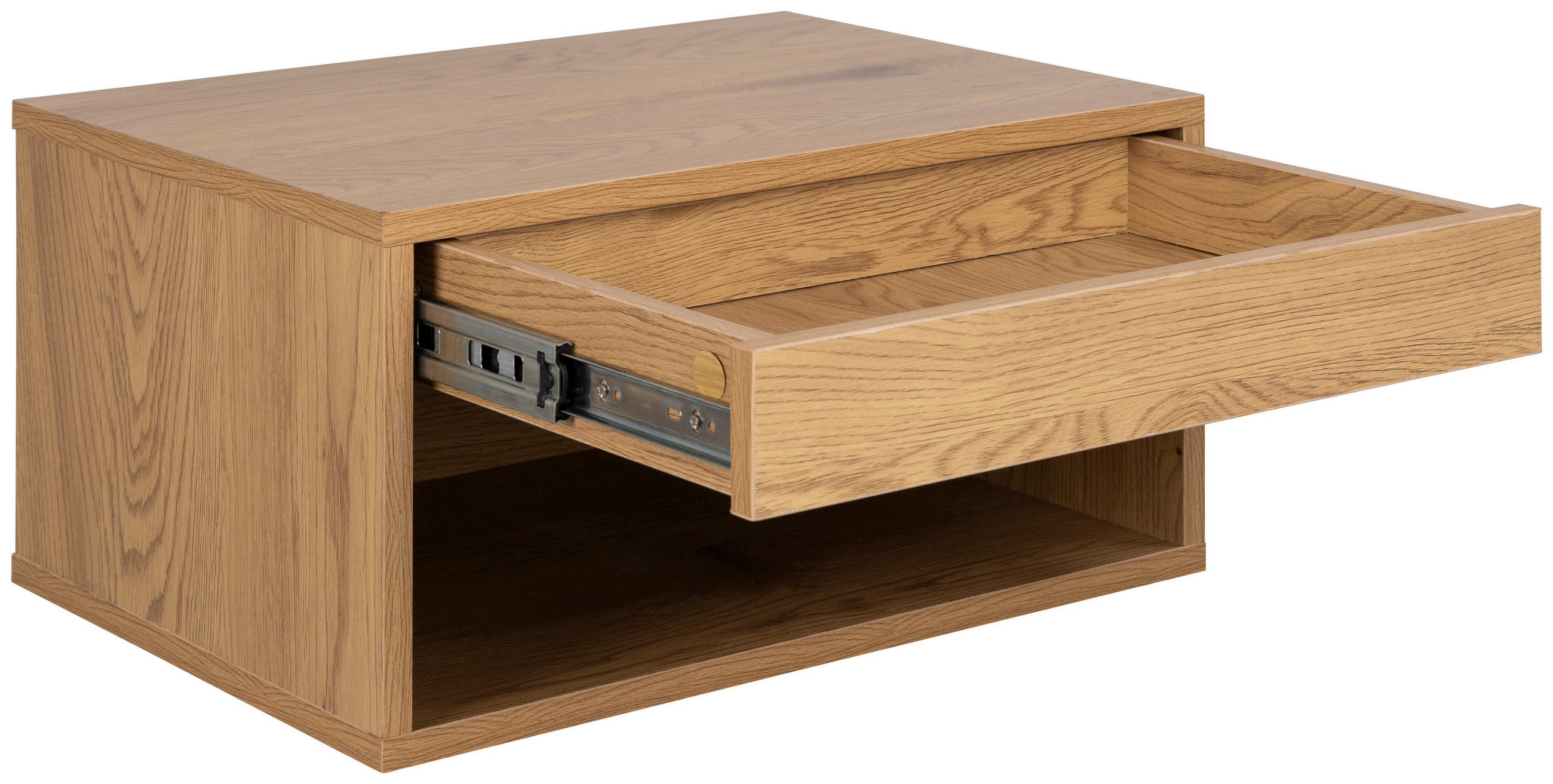 Thumbnail - Mid.you Nachtschrank Actona Cholet, Eiche, Holzwerkstoff, 1 Schubladen, 50x24.3x35 cm, Reach, hängend, Schlafzimmer, Nac...