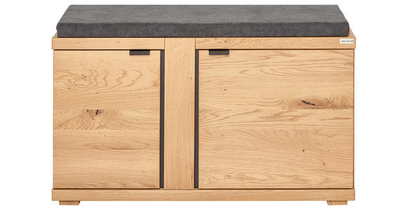 GARDEROBENBANK  in 90/51,7/38 cm  - Wildeiche/Anthrazit, Natur, Holz/Holzwerkstoff (90/51,7/38cm) - Linea Natura