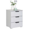NACHTTISCH 47/62/42 cm  in Hellgrau  - Hellgrau/Alufarben, Konventionell, Holzwerkstoff/Kunststoff (47/62/42cm) - Stylife