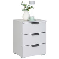 NACHTTISCH 47/62/42 cm  in Hellgrau  - Hellgrau/Alufarben, Konventionell, Holzwerkstoff/Kunststoff (47/62/42cm) - Stylife