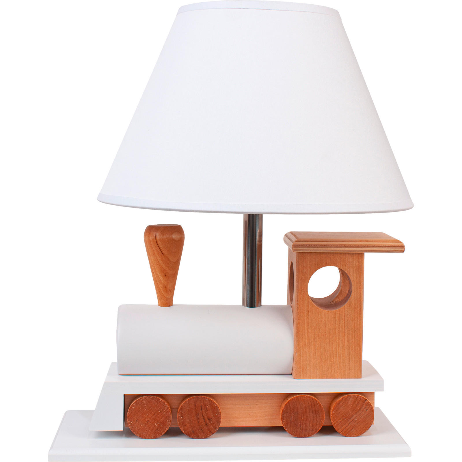DĚTSKÁ STOLNÍ LAMPIČKA, 32/14/27 cm - bílá/přírodní barvy, Basics, dřevo (32/14/27cm)