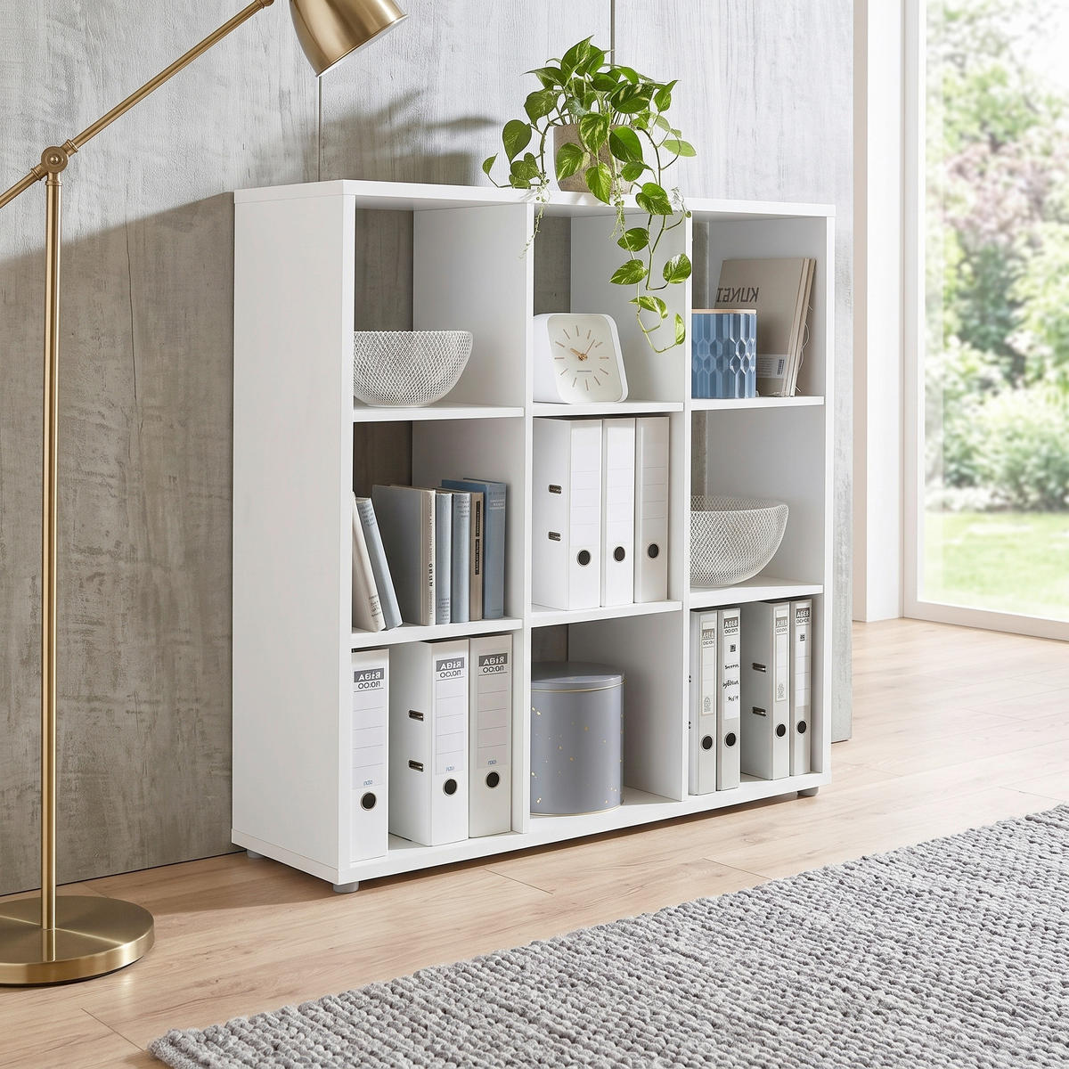 REGAL Weiß  - Silberfarben/Weiß, MODERN, Holzwerkstoff/Kunststoff (106,5/108,5/33cm) - MID.YOU