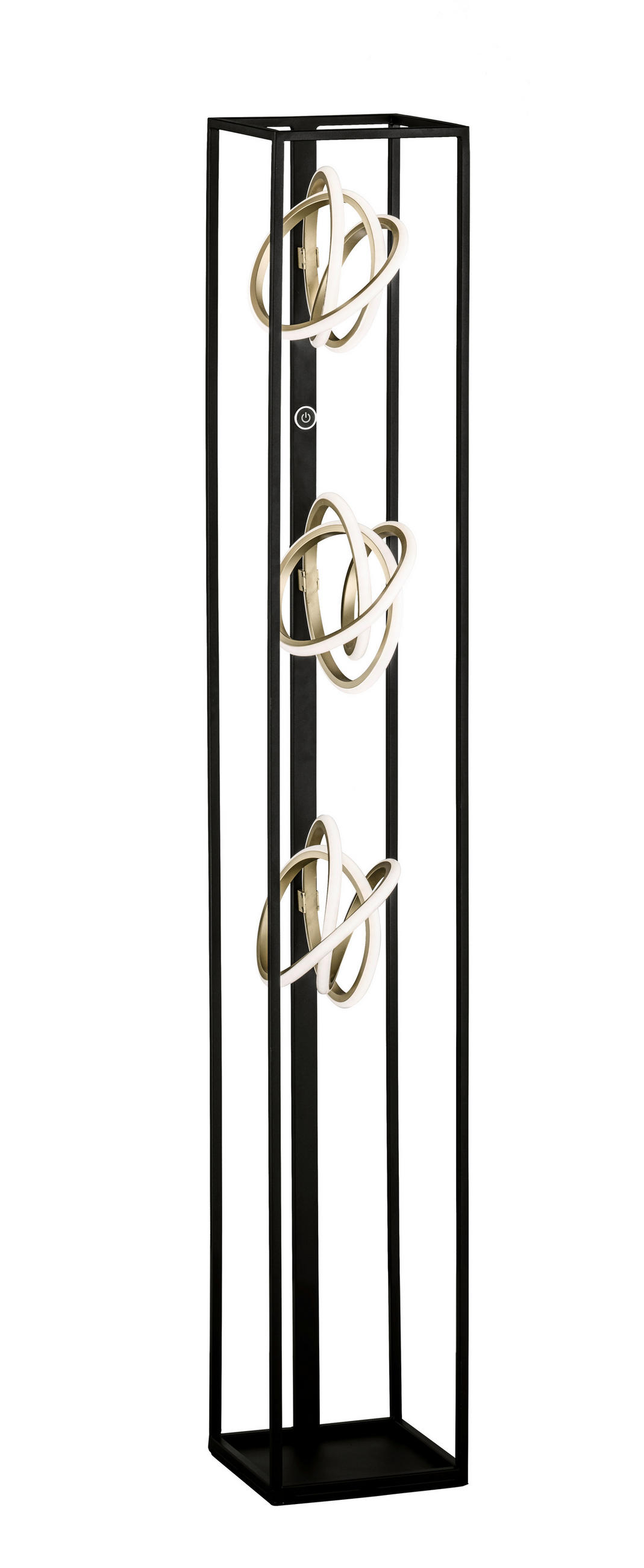 LED-STEHLEUCHTE - Schwarz, Design, Metall (20/20/130cm) - Fischer & Honsel