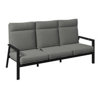 3-SITZER-BANK 196/97/87 cm  in Anthrazit, Grau  - Anthrazit/Grau, Design, Textil/Metall (196/97/87cm) - Amatio