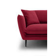 ECKSOFA  in Webstoff Dunkelrot  304/196 cm  - Schwarz/Dunkelrot, KONVENTIONELL, Textil/Metall (304/196cm) - Hom`in