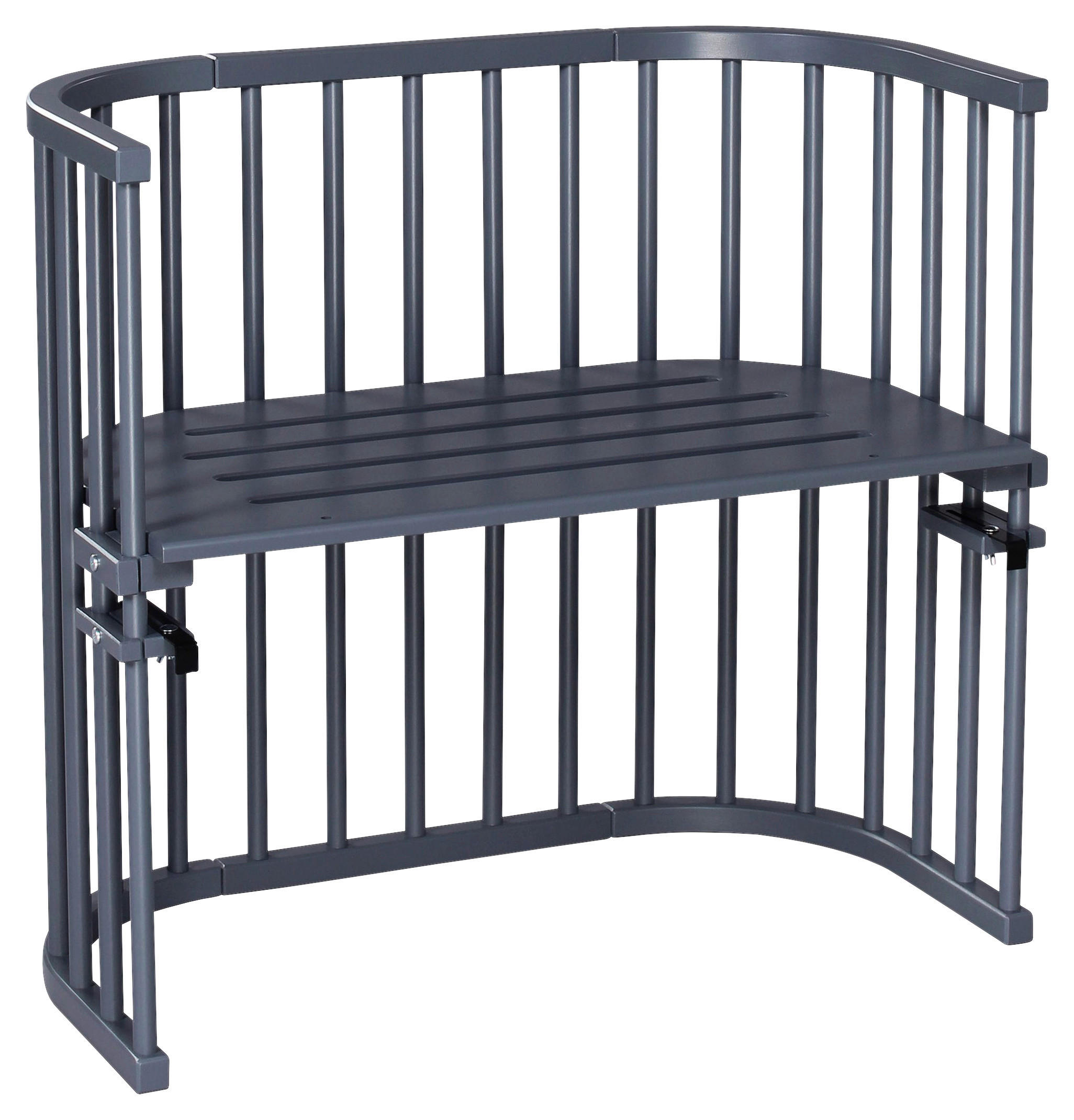 BEISTELLBETT 87/46/79 cm  - Grau, Basics, Holz (87/46/79cm) - Babybay