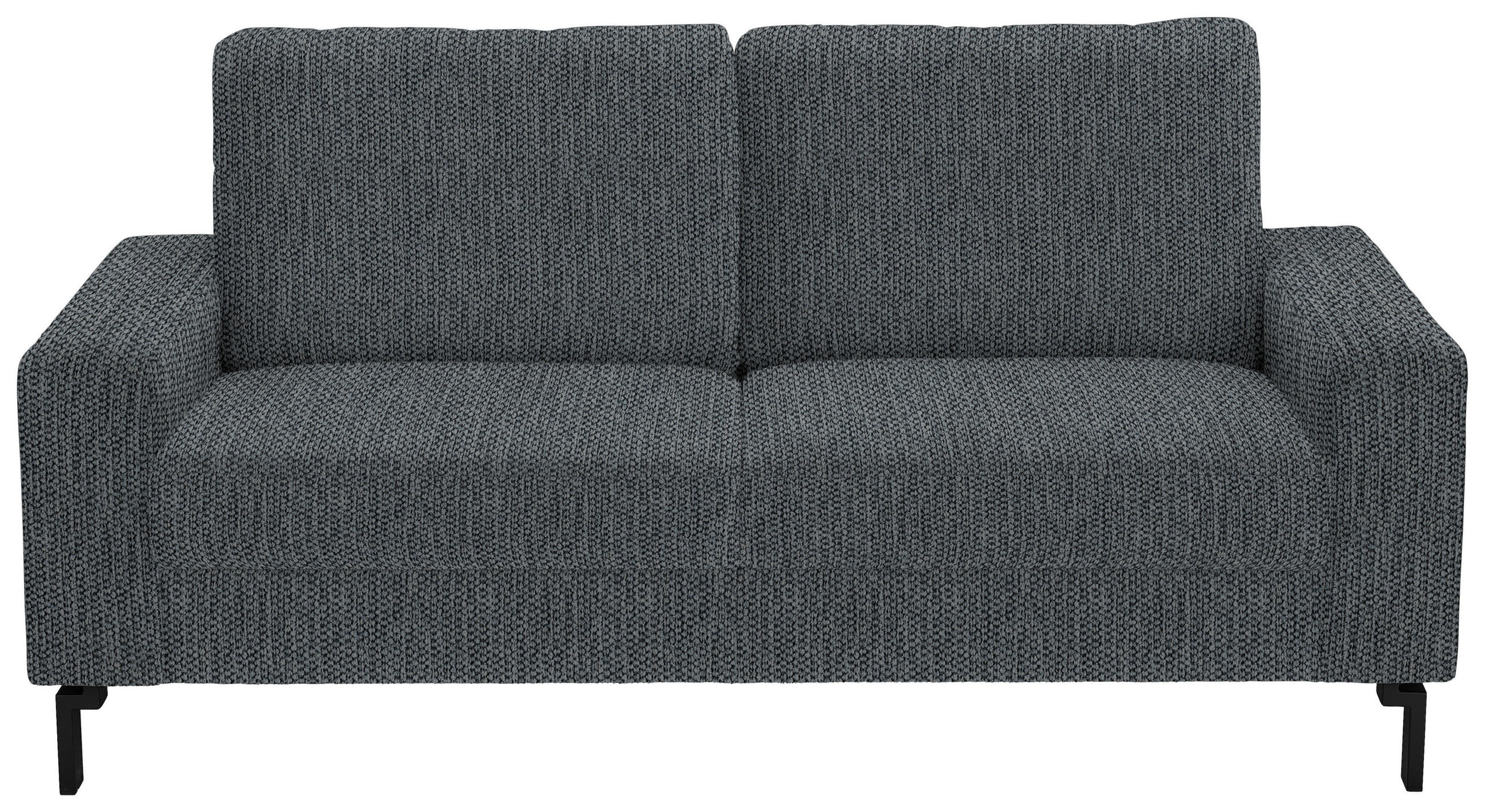2-SITZER-SOFA  in Flachgewebe Anthrazit  - Anthrazit/Schwarz, Design, Textil/Metall (178/86/97cm) - Hom`in
