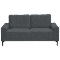 2-SITZER-SOFA  in Flachgewebe Anthrazit  - Anthrazit/Schwarz, Design, Textil/Metall (178/86/97cm) - Hom`in