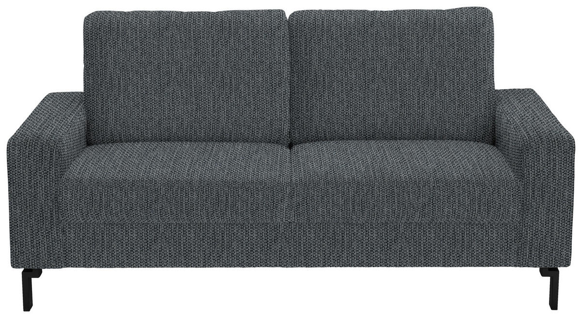 2-SITZER-SOFA  in Flachgewebe Anthrazit  - Anthrazit/Schwarz, Design, Textil/Metall (178/86/97cm) - Hom`in