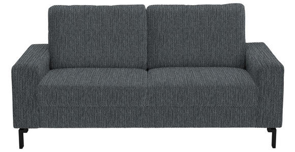 2-SITZER-SOFA  in Flachgewebe Anthrazit  - Anthrazit/Schwarz, Design, Textil/Metall (178/86/97cm) - Hom`in