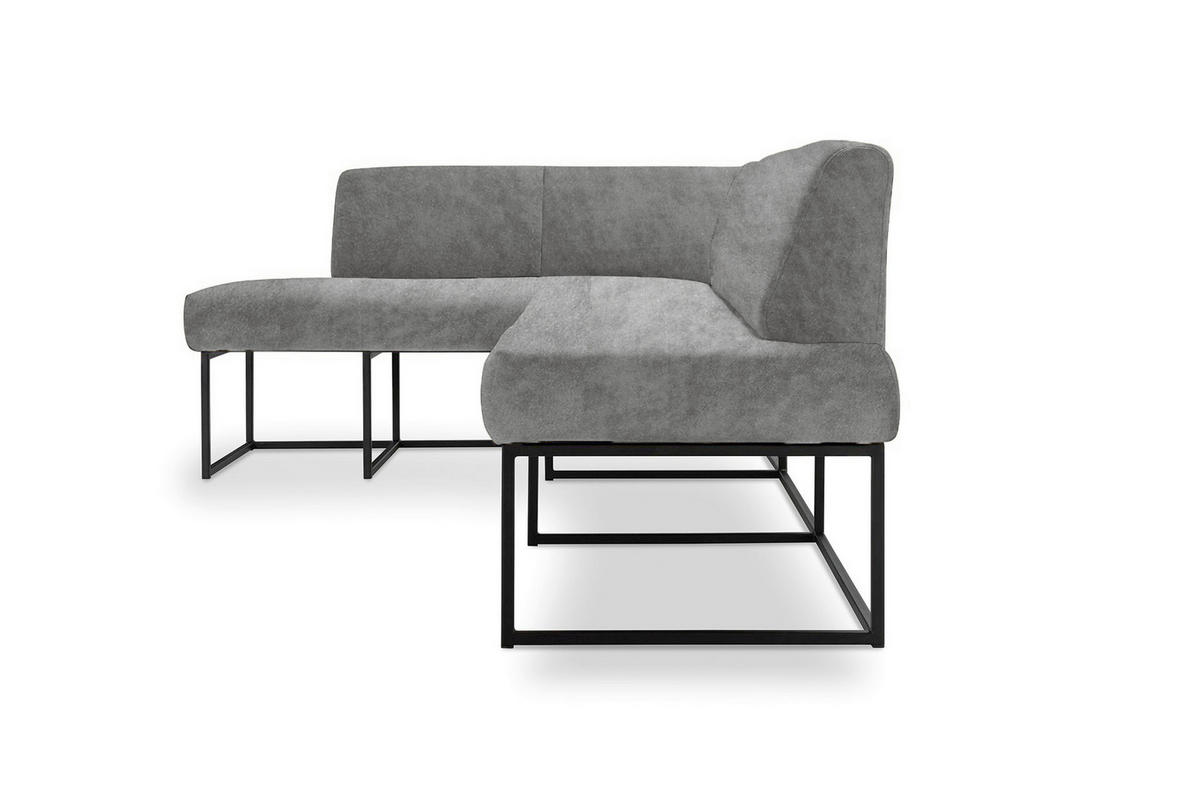 KLUPA KUTNA  siva  drvo, metal, tekstil, drvni materijal      - siva/crna, Moderno, drvni materijal/drvo (245/159cm) - Livetastic