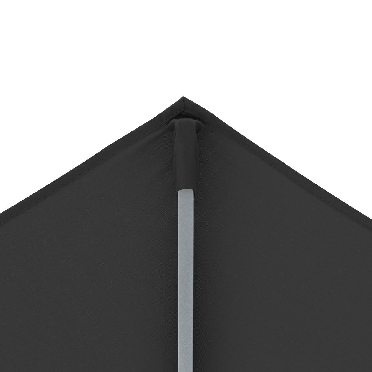 SONNENSCHIRM 305 cm Anthrazit  - Anthrazit/Silberfarben, KONVENTIONELL, Textil/Metall (305/305cm) - Doppler