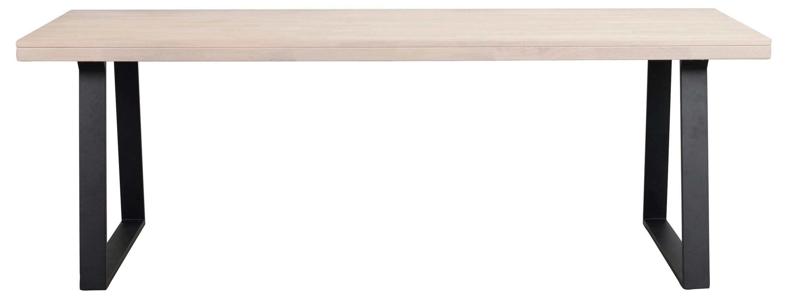 MATBORD i trä, metall 220/95/75 cm   - vit/svart, Klassisk, metall/trä (220/95/75cm) - Rowico