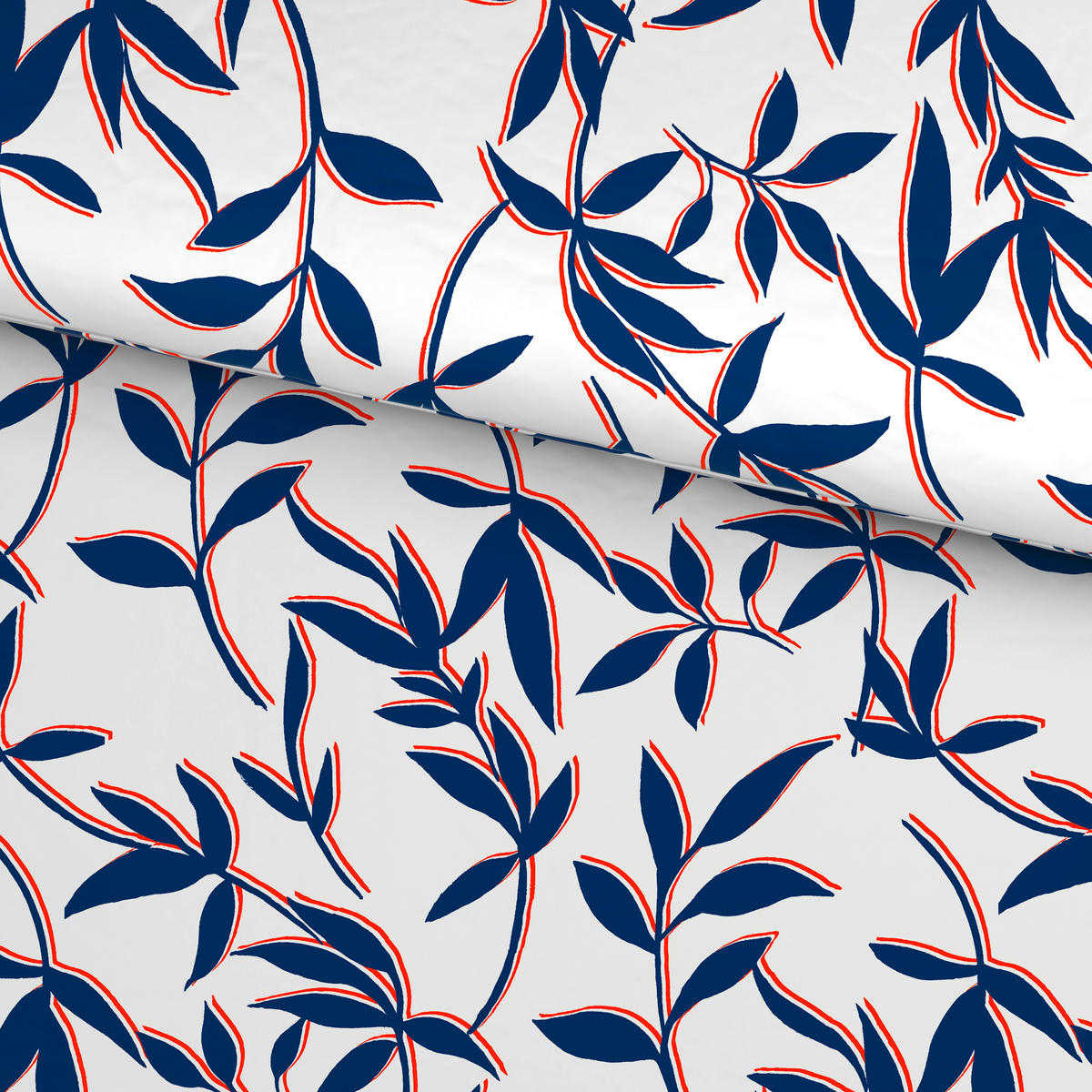 Lenjerie De Pat 200/220 cm  - albastru/alb, Konventionell, textil (200/220cm) - Novel