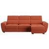 ECKSOFA Terracotta Velours  - Terracotta/Schwarz, KONVENTIONELL, Kunststoff/Textil (285/177cm) - Carryhome