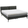 BOXSPRINGBETT 180/200 cm  in Dunkelgrau  - Dunkelgrau/Schwarz, Design, Textil/Metall (180/200cm) - Johann Jakob