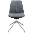 STUHL  in Aluminium Bouclé Metall, Textil  - Dunkelgrau/Alufarben, Design, Textil/Metall (46/81,5-84,5/55cm) - Johann Jakob