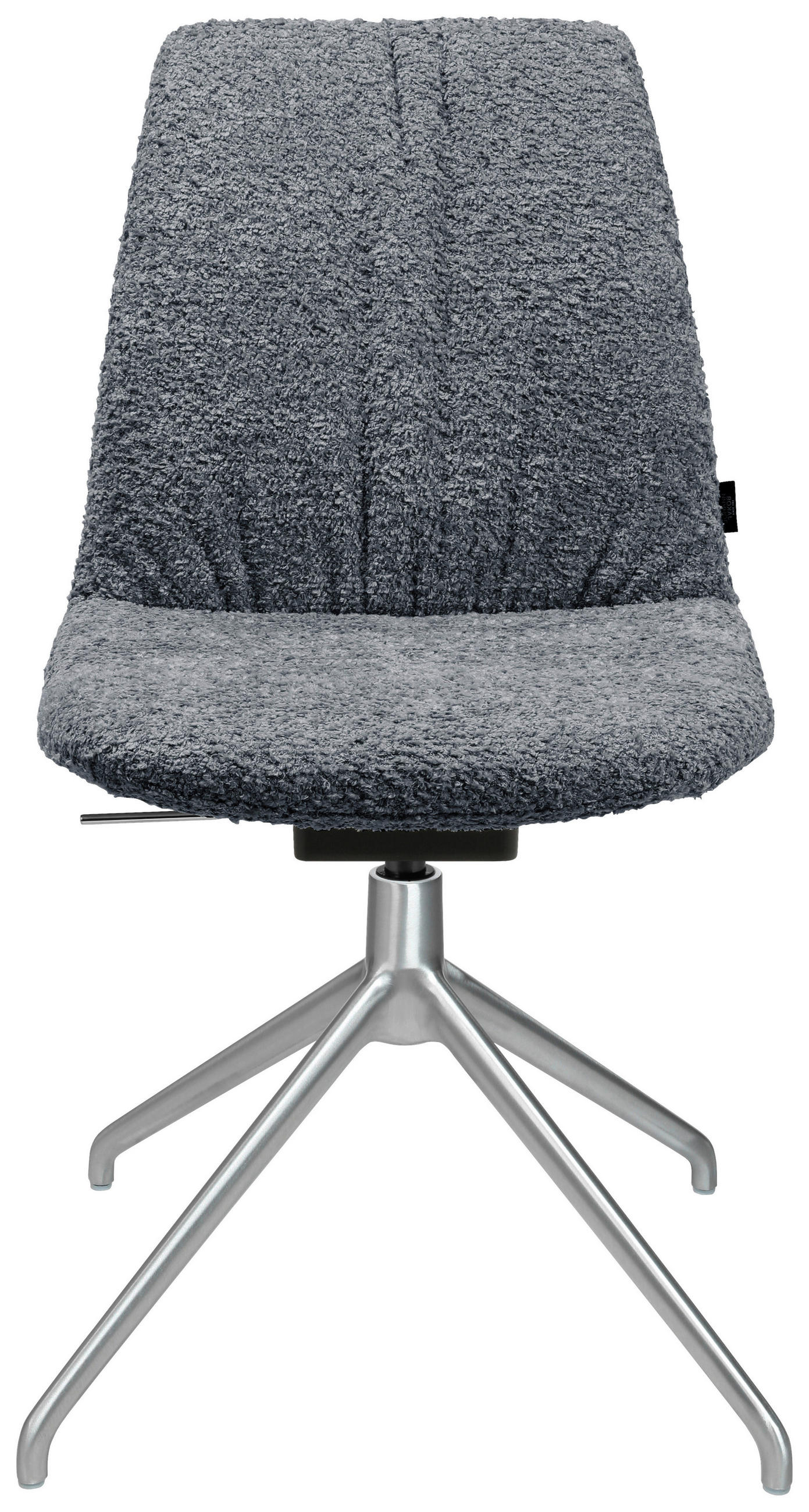 STUHL  in Aluminium Bouclé  - Dunkelgrau/Alufarben, Design, Textil/Metall (46/81,5-84,5/55cm) - Johann Jakob