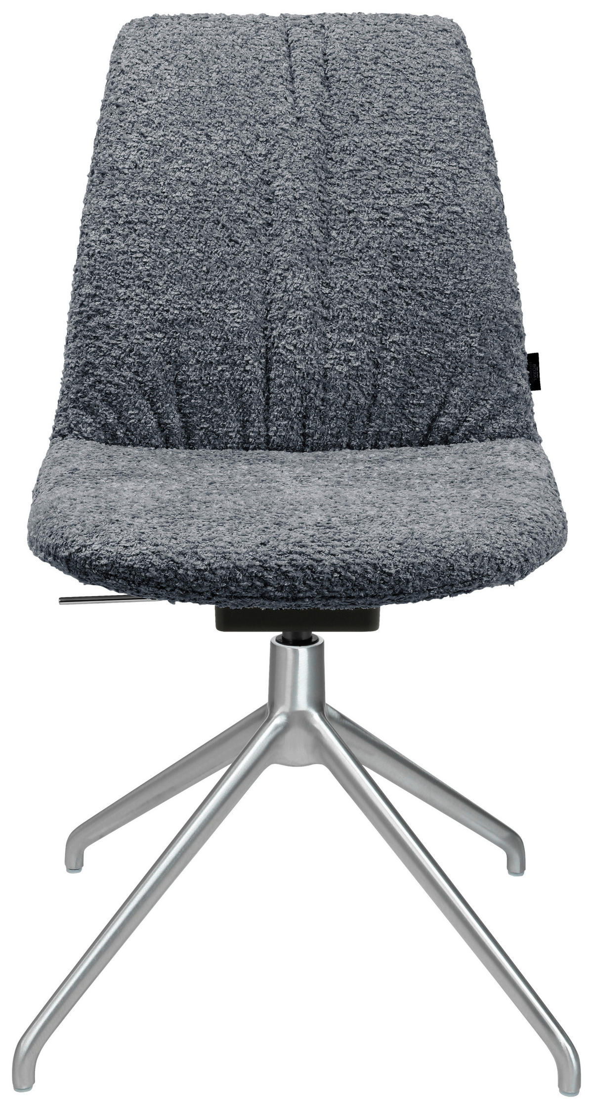 STUHL  in Aluminium Bouclé  - Dunkelgrau/Alufarben, Design, Textil/Metall (46/81,5-84,5/55cm) - Johann Jakob
