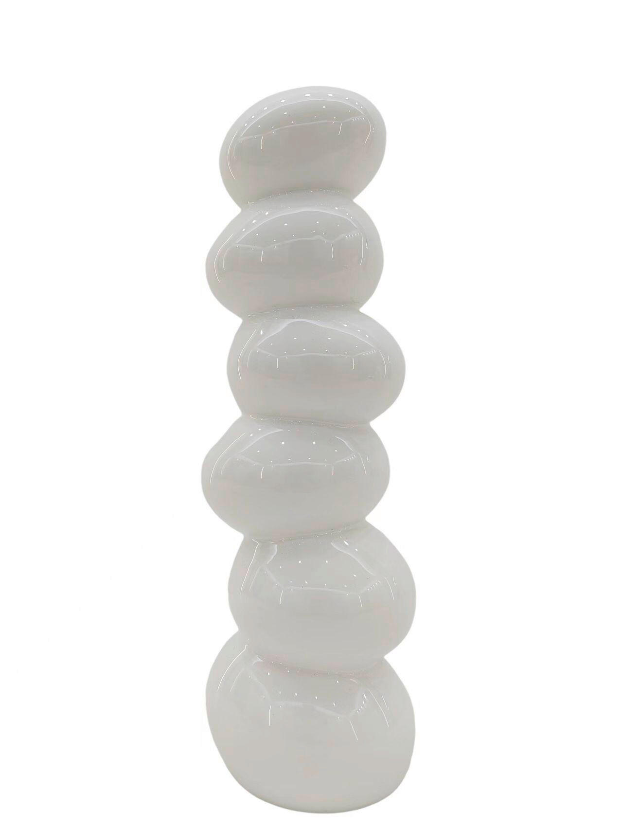VÁZA  - fehér, Basics, kerámia (11.5/9.6/35.2cm)