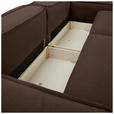 SCHLAFSOFA Webstoff Braun  - Schwarz/Braun, KONVENTIONELL, Kunststoff/Textil (256/83/115cm) - Carryhome