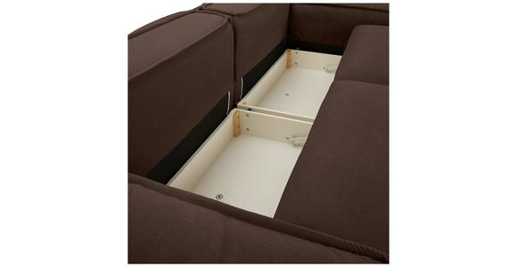 SCHLAFSOFA Webstoff Braun - Schwarz/Braun, KONVENTIONELL, Kunststoff/Textil (256/83/115cm) - Carryhome