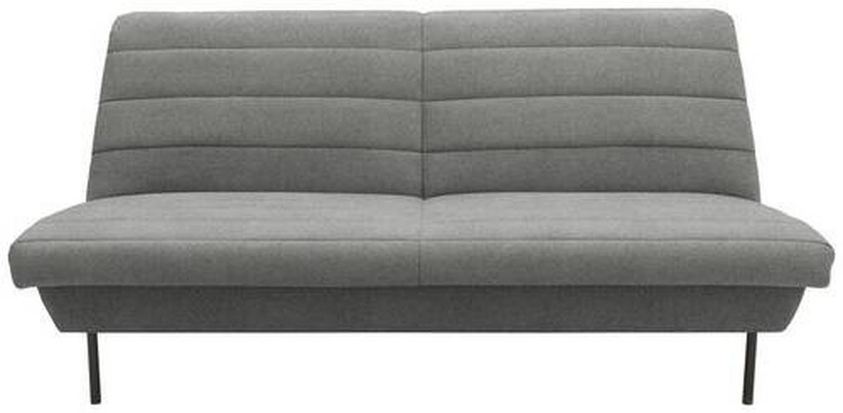 2-SITZER-SOFA in Graubraun  - Graubraun/Schwarz, Design, Textil/Metall (185/92/103cm) - LOOKS by W.Joop